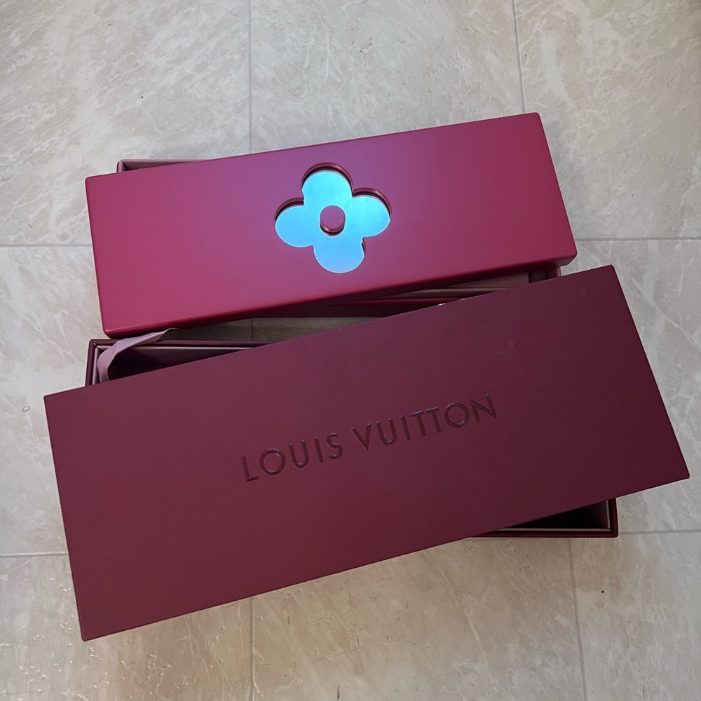 Louis Vuitton Red Box with Flower Accent